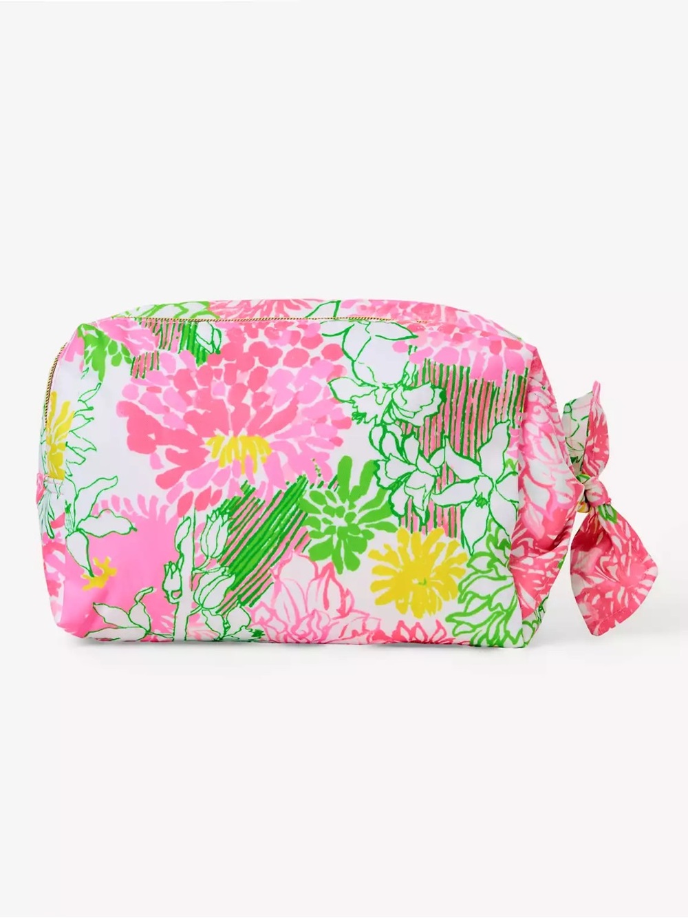 NWT Lilly Pulitzer Cosmetic Pouch in Resort White Mum Patch - Picture 2 of 7